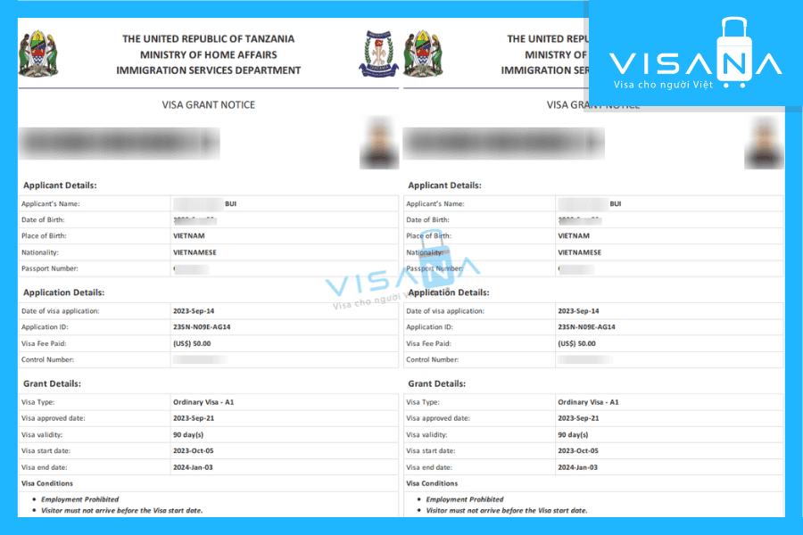 Dịch vụ tư vấn và làm Visa Tanzania du lịch