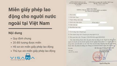 Thủ tục xin Miễn giấy phép lao động Việt Nam cho người nước ngoài